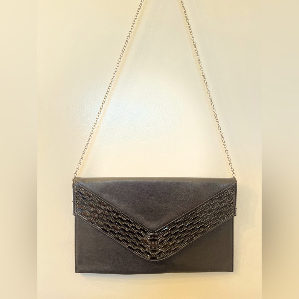 Black Rhinestone Clutch